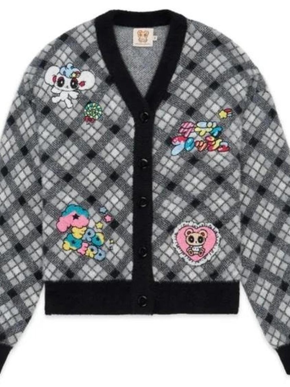 Teddy Fresh x Yurie Sekiya Black White Cardigan Size XL
